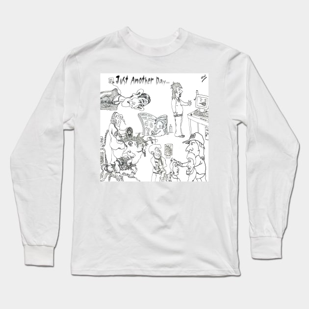 Cartoon Collection..Just Another Day. Long Sleeve T-Shirt by grantwilson